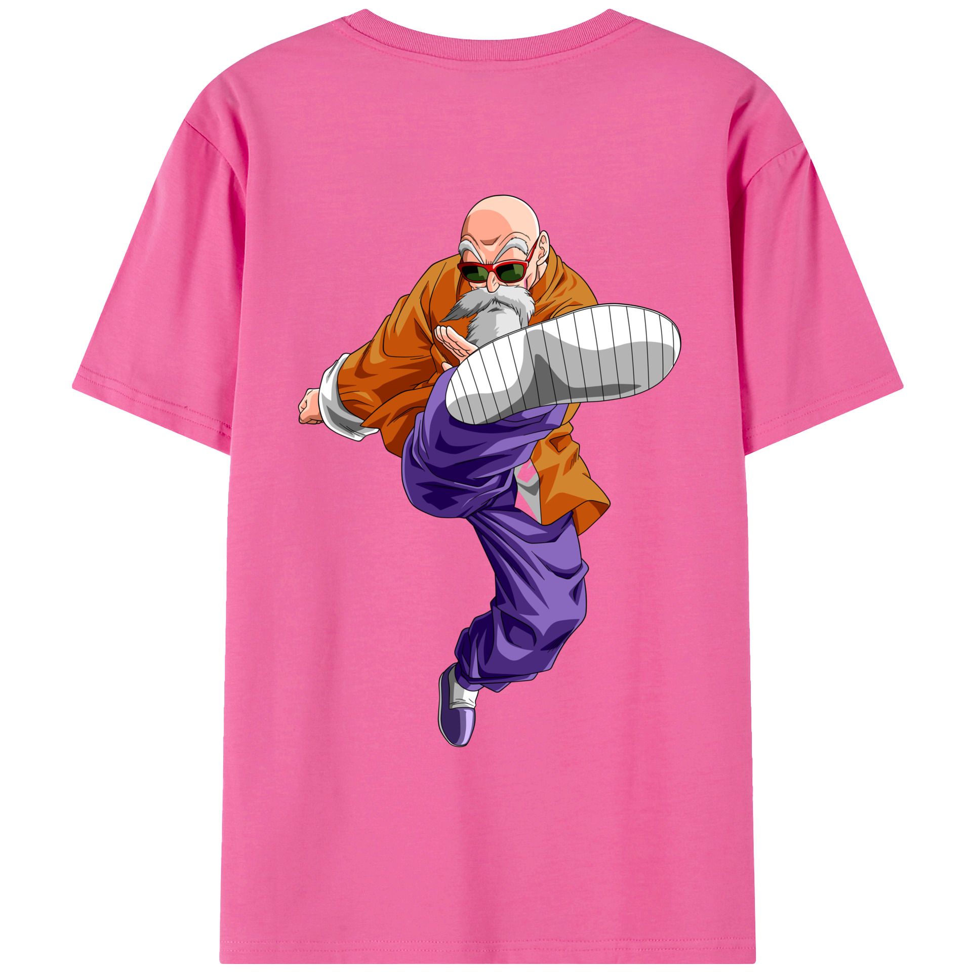 （画像用） ドラゴンボール 亀仙人（かめせんにん） DRAGON BALL Master Roshi Kame Sennin レディース半袖Tシャツ(バックプリント)